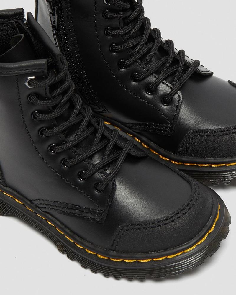 Botas Casuales Dr Martens Toddler 1460 Overlay Cuero Niños Negros | MX 157SGL